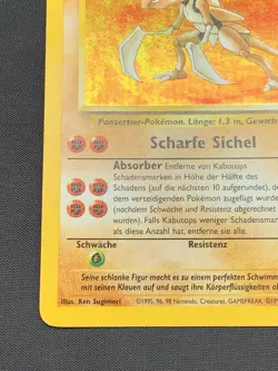 Kabutops 9/62 Fossil Holo Rare German Pokemon Card WOTC Lightly Played - Image 5