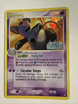 Vintage Rare 2006 Grumpig 20/100 EX Crystal Guardians Reverse Holo Pokemon Card - Image 1