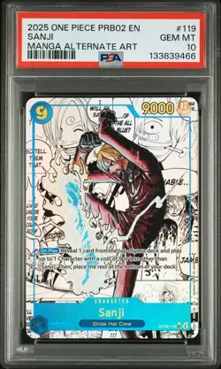 2025 ONE PIECE PRB02-PREMIUM BOOSTERONE PIECE CARD THE BEST- VOL.2 SANJI PSA 10 - Image 1
