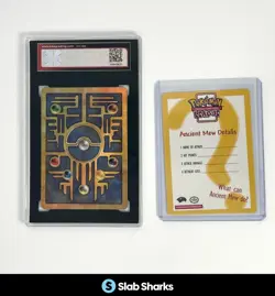 2000 POKEMON MOVIE PROMO DETAILS CARD & ANCIENT MEW ULTRA RARE KSA 9 MINT - Image 2