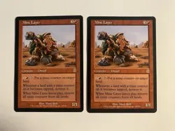 2X Played MTG Magic The Gathering Mine Layer Odyssey Rare Card - Image 1