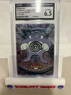 Pokemon Topps 2000 Chrome Card - #62 POLIWRATH NM! - Image 1