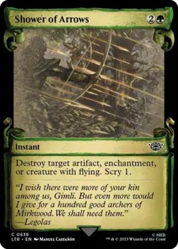 NM Foil C - Shower of Arrows (Showcase Scrolls): LoTR - Image 1