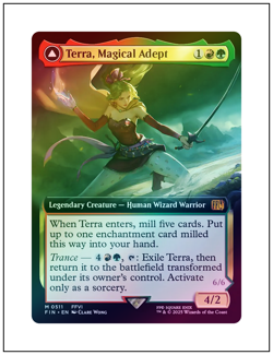 1x Terra, Magical Adept, Extended Art Foil 0511, Final Fantasy, Magic MTG NM - Image 1