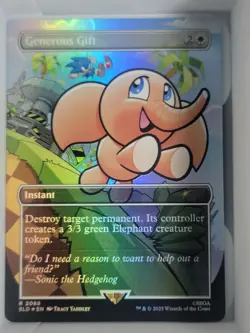 MTG SLD Sonic The Hedgehog Secret Lair Generous Gift NM Foil - Image 1