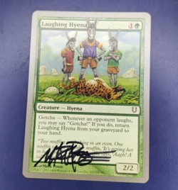 MTG LAUGHING HYENA SIGNED UNHINGED MARK POOLE - Image 1