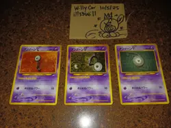 Pokemon JAPANESE Unown L V Z NEO 4 Destiny Darkness Light 3 Card Lot EX+/VG READ - Image 1