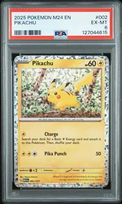 2025 POKEMON M24 EN-MCDONALD'S COLLECTION #002 PIKACHU PSA 6 - Image 1