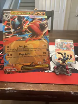 Pokemon Mega Lucario Ex 012 Black Star Promo Oversized-standard & mini figure - Image 1