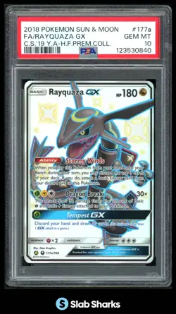2018 POKEMON SUN & MOON CELESTIAL STORM #177A/168 RAYQUAZA PROMOS PSA 10 - Image 1
