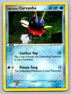 Pokemon TCG Team Magma vs Team Aqua Team Aqua's Carvanha 47/95 - Image 1