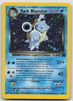 DARK BLASTOISE 2000 POKEMON TEAM ROCKET HOLO RARE 3/82 MP - Image 1