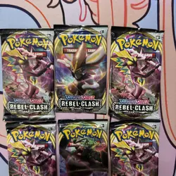 Pokemon TCG Rebel Clash Booster Pack Lot Of 6 Brand New Sealed & Unweighed - Image 2