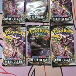 Pokemon TCG Rebel Clash Booster Pack Lot Of 6 Brand New Sealed & Unweighed - Image 3