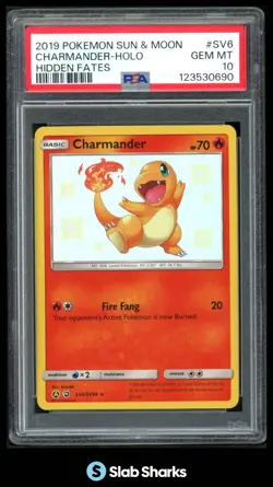 2019 POKEMON SM HIDDEN FATES #SV6/SV94 CHARMANDER HOLO PSA 10 - Image 1
