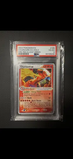 Pokemon Charizard ex EX Fire Red & Leaf Green #105 PSA 4 FLAMETHROWER SWIRL - Image 1