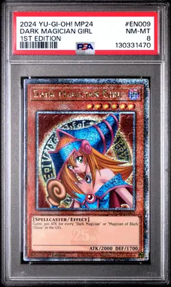 2024 YU-GI-OH! 25TH ANNIVERSARY TIN: DUELING MIRRORS DARK MAGICIAN GIRL PSA 8 - Image 1