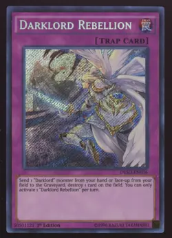 Yu-Gi-Oh! Darklord Rebellion #DESO-EN036 1st Edition Secret Rare - Image 1