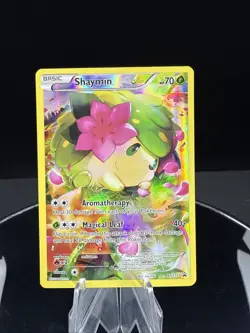 2016 Pokemon - Shaymin XY115 Full Art Mythical Collection Promo Card - Image 1