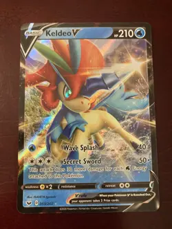Keldeo V 053/202 Sword & Shield Ultra Rare Pokemon TCG Card - Image 1