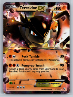 Terrakion EX (71/124) [Black & White: Dragons Exalted] Holo Pokemon TCG Card MP - Image 1