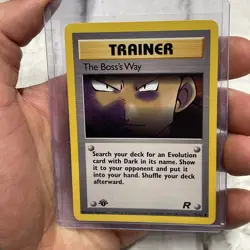 Pokemon 1st Edition The Boss's Way 73/82 Team Rocket Pokemon Card Vintage Vtg NM - Image 1