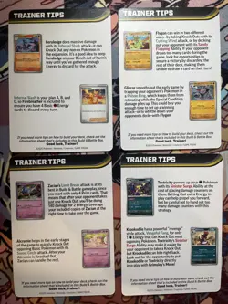 Set of 4 Pokemon Phantasmal Flames Trainer Tips Card Mega Charizard Gengar 🔥 - Image 2