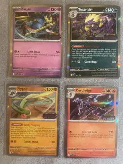 Pokemon TCG Phantasmal Flames STAMPED Promo Cards Set Of 4 (in hand) - Image 1