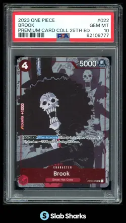 2023 ONE PIECE PREMIUM CARD COLLECTION 25TH EDITION BROOK PSA 10 - Image 1