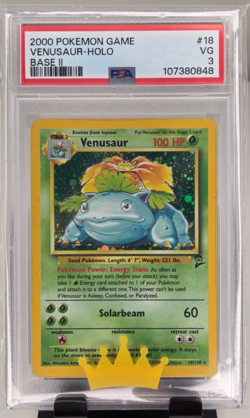 2000 Pokemon Base Set II Venusaur Holo #18 - PSA 3 VG - WOTC Vintage Card - Image 1