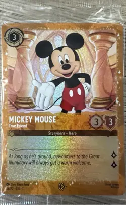 SEALED Mickey Mouse True Friend Promo 36/P2 Puzzle Glimmer Foil LORCANA card - Image 1