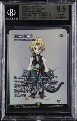 2025 MTG FINAL FANTASY: THROUGH THE AGES FOIL #0043 ZIDANE TRIBAL BGS 9.5 - Image 1