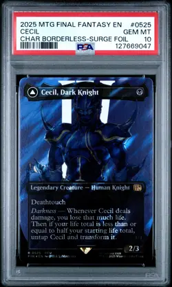 2025 MTG FINAL FANTASY SURGE CECIL, DARK KNIGHT/CECIL, REDEEMED PALADIN PSA 10 - Image 1