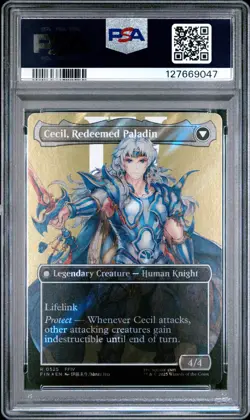 2025 MTG FINAL FANTASY SURGE CECIL, DARK KNIGHT/CECIL, REDEEMED PALADIN PSA 10 - Image 2