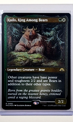 2024 MTG Magic the Gathering Modern Horizons 3 Etched Foil Kudo King Among Bears - Image 1