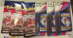 Pokemon TCG Mystery Pack 25 Cards Factory Sealed Lot of 3 + 3 20 cards + 1 FOIL - Image 1