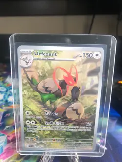 Unfezant 150/086 SV: Black Bolt Illustration Rare Pokemon TCG NM - Image 1