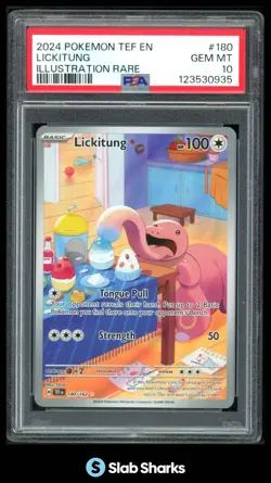 2024 POKEMON SV TEMPORAL FORCES #180/162 LICKITUNG ILLUSTRATION RARE PSA 10 - Image 1