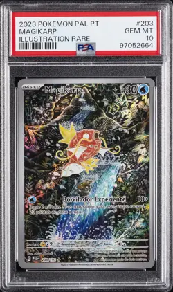 2023 POKEMON PORTUGUESE PAL PT-PALDEA EVOLVED ILLUSTRATION RARE MAGIKARP PSA 10 - Image 1
