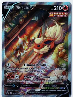 Pokemon TCG Flareon v SWSH179 Promo Near Mint Condition SWSH179 - Image 1