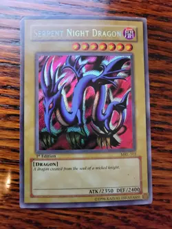 MP - YuGiOh TCG MRL-103 Serpent Night Dragon 1st Edition Secret Rare - Image 1