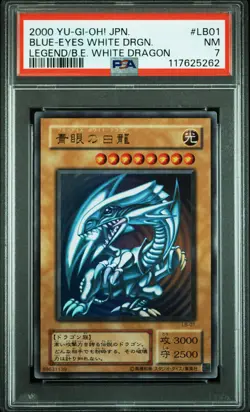 2000 YU-GI-OH! JPN LEGEND OF BLUE EYES WHITE DRAGON BLUE-EYES WHITE DRAGON PSA 7 - Image 1