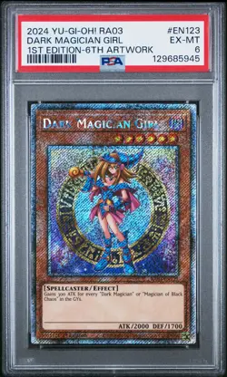 2024 YU-GI-OH! RA03-QUARTER CENTURY BONANZA #EN123 DARK MAGICIAN GIRL PSA 6 - Image 1