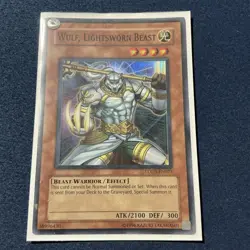 YUGIOH Super Rare Wulf, Lightsworn Beast LODT-EN023 - Image 1