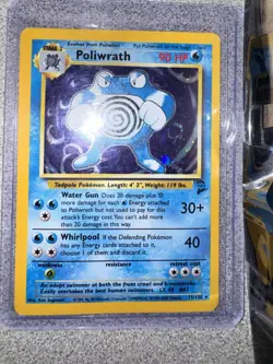 Poliwrath Base Set 2 Holo Rare Pokemon TCG Card 15/130 Unlimited Edition NM - Image 1