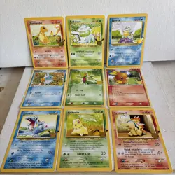 Lot Of 9 Jumbo vintage Pokemon cards Charmander, Bulbasaur, Squirtle & More - Image 1