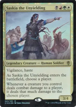 Saskia the Unyielding (Commander 2016) C16 Card Foil LP ships Fast - Image 1