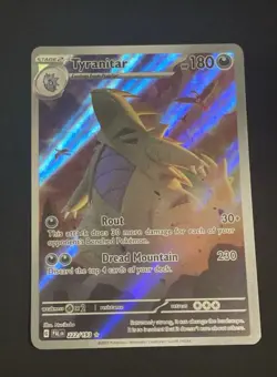 Pokemon TCG Tyranitar Scarlet & Violet Paldea Evolved Holo Card 222/193 - Image 1