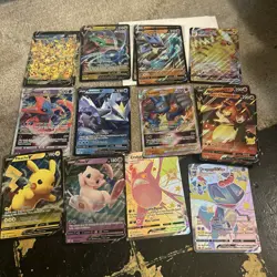 Pokemon Jumbo Card Misc. Lot of 12 V Cards - Image 1