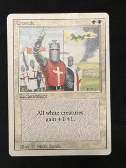 MTG Crusade Revised Edition Regular Rare - BANNED card Heavy Play - Image 1